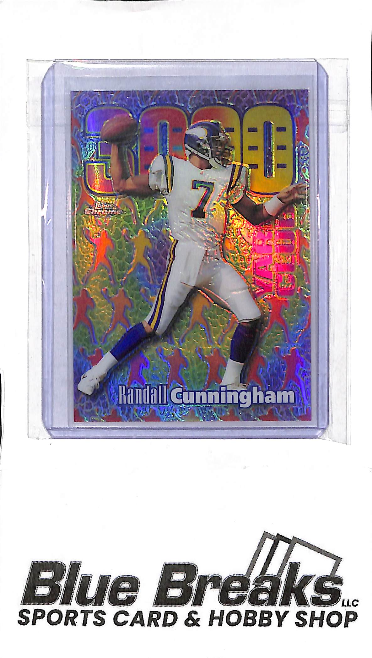 1999 Topps Chrome - Refractor - 3000 Yard Club - Randall Cunningham - #AE-17 - football - Vikings