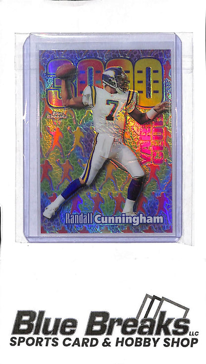 1999 Topps Chrome - Refractor - 3000 Yard Club - Randall Cunningham - #AE-17 - football - Vikings