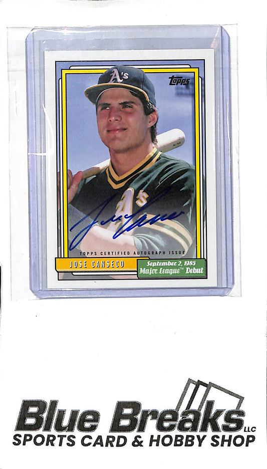 2022 Topps Archives - 1992 MLB Debut - Jose Canseco - auto - #72DB-JC - baseball - Athletics
