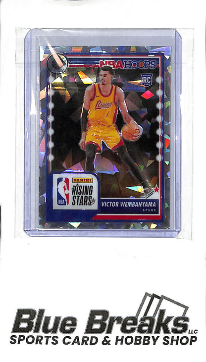 2023-24 Panini Premium Stock - NBA Hoops - Cracked Ice - Rising Stars - Victor Wembanyama - RC - #282 - basketball - Spurs