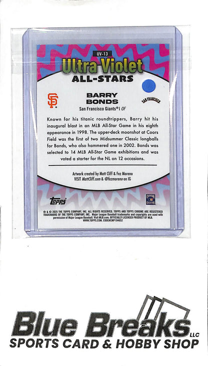 2025 Topps Chrome - Ultra Violet All-Stars - Barry Bonds - #UV-13 - baseball - Giants
