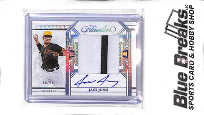 2024 Panini Flawless - Jace Jung Patch Auto - PPA-JJ 16/25 - Baseball - Tigers
