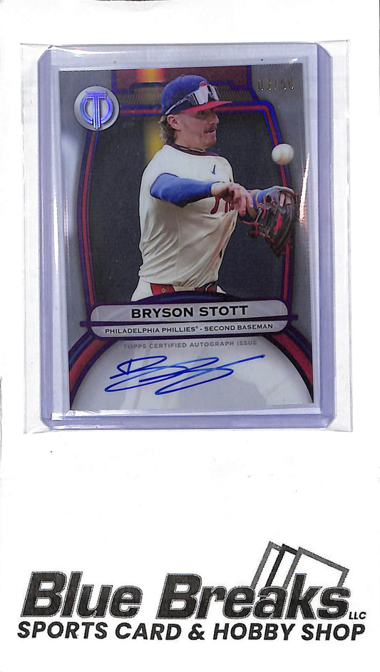 2025 Topps Tribute - Bryson Stott Auto TA-BS - Purple 03/50 - Baseball - Phillies