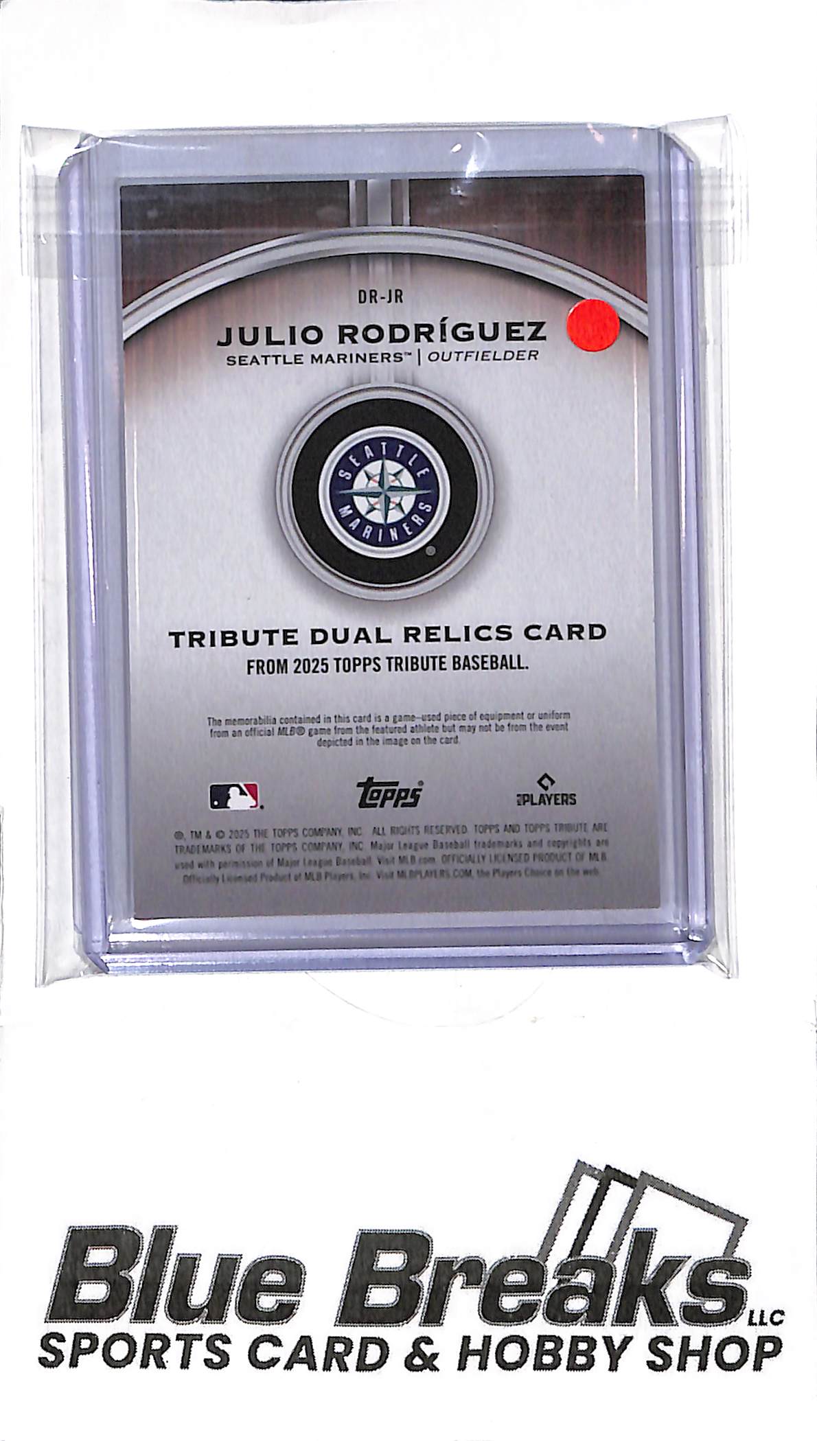 2025 Topps Tribute - purple - Julio Rodirguez - dual relic - 16/50 - #DR-JR - baseball - Mariners