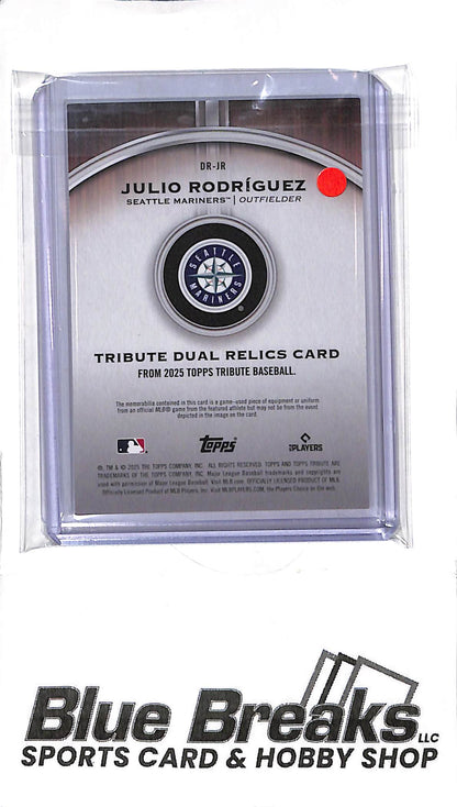 2025 Topps Tribute - Julio Rodriguez Dual Relic DR-JR - 16/50 - Baseball - Mariners