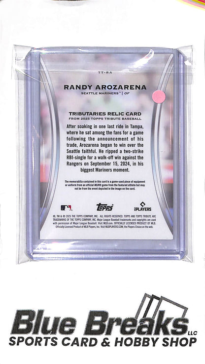 2025 Topps Tribute - Randy Arozarena Patch TT-RA - Green 94/99 - Baseball - Mariners