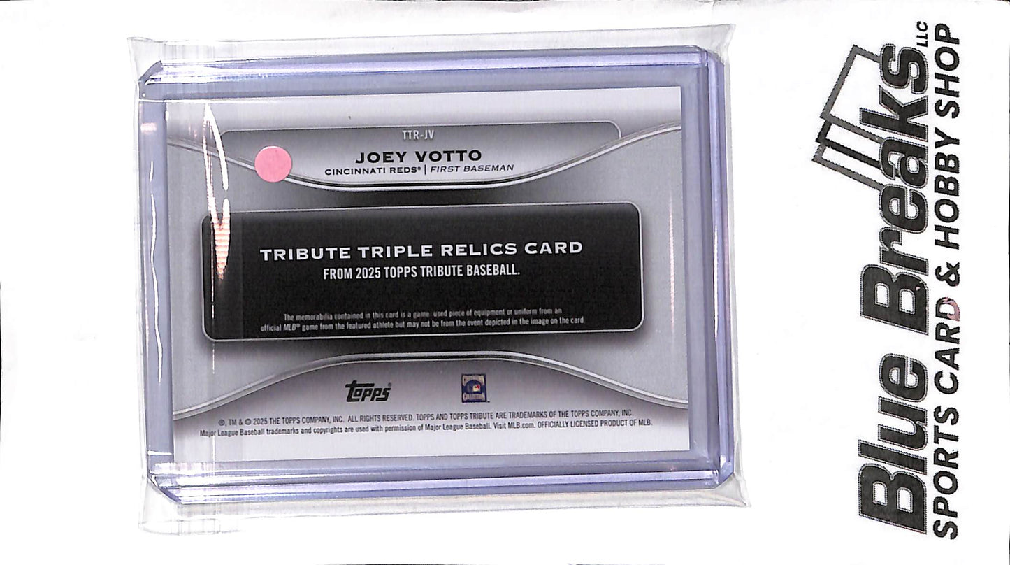 2025 Topps Tribute - Joey Votto - triple relic - 089/199 - #TTR-JV - baseball - Reds