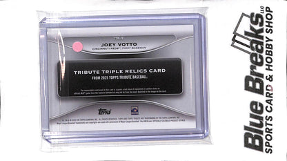 2025 Topps Tribute - Joey Votto - triple relic - 089/199 - #TTR-JV - baseball - Reds