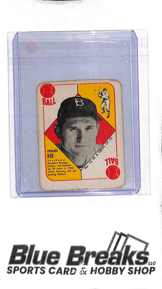 1951 Topps - Preacher Roe #16 - Baseball - Dodgers