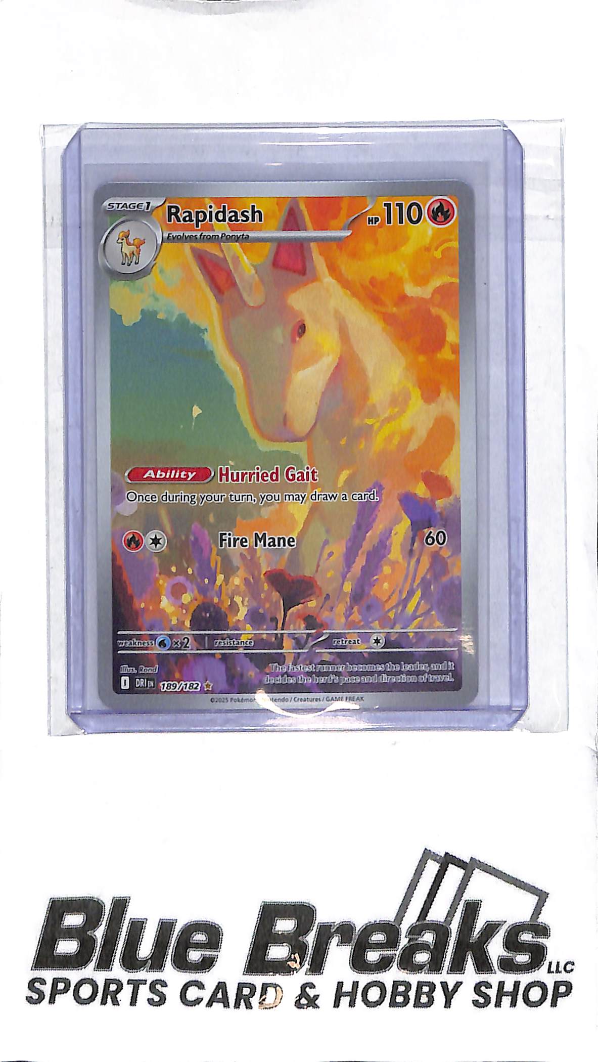 Pokémon - Rapidash Full Art - 189/182
