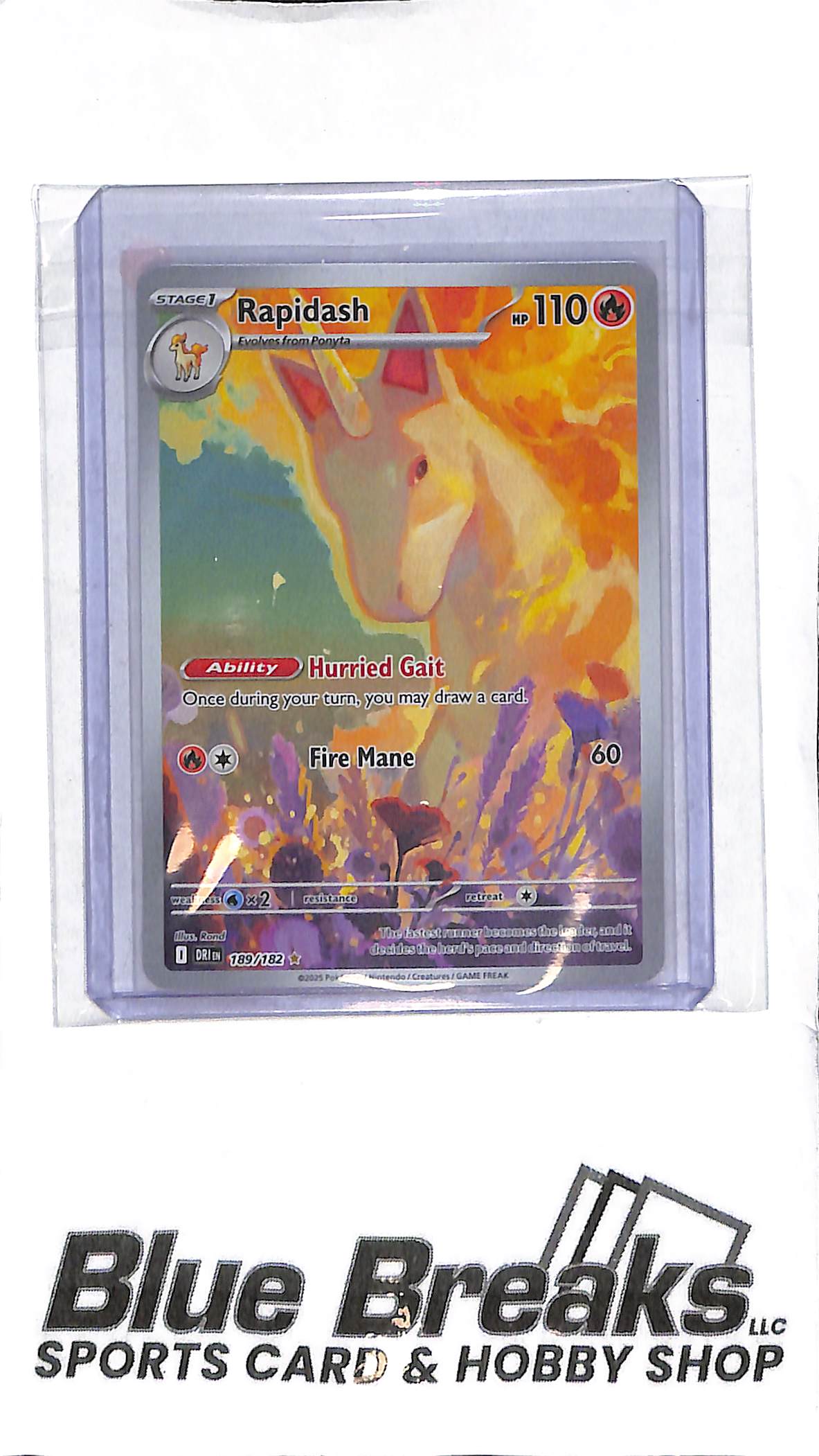 Pokémon - Rapidash Full Art - 189/182