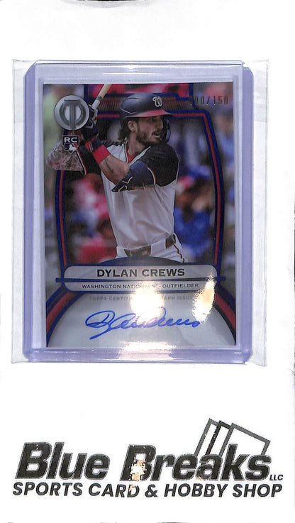 2025 Topps Tribute - Dylan Crews Rookie Auto - 090/150 - Baseball - Nationals