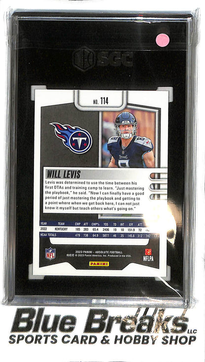 2023 Panini Absolute - Will Levis #114 - Red Squares 406/499 - RC - SGC 9.5 - Football - Titans