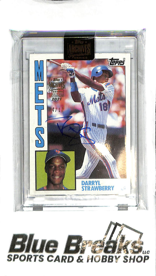 2021 Archives Signature Series - Darryl Strawberry Auto - 1984 Topps #182 - 04/12 - Baseball - Mets