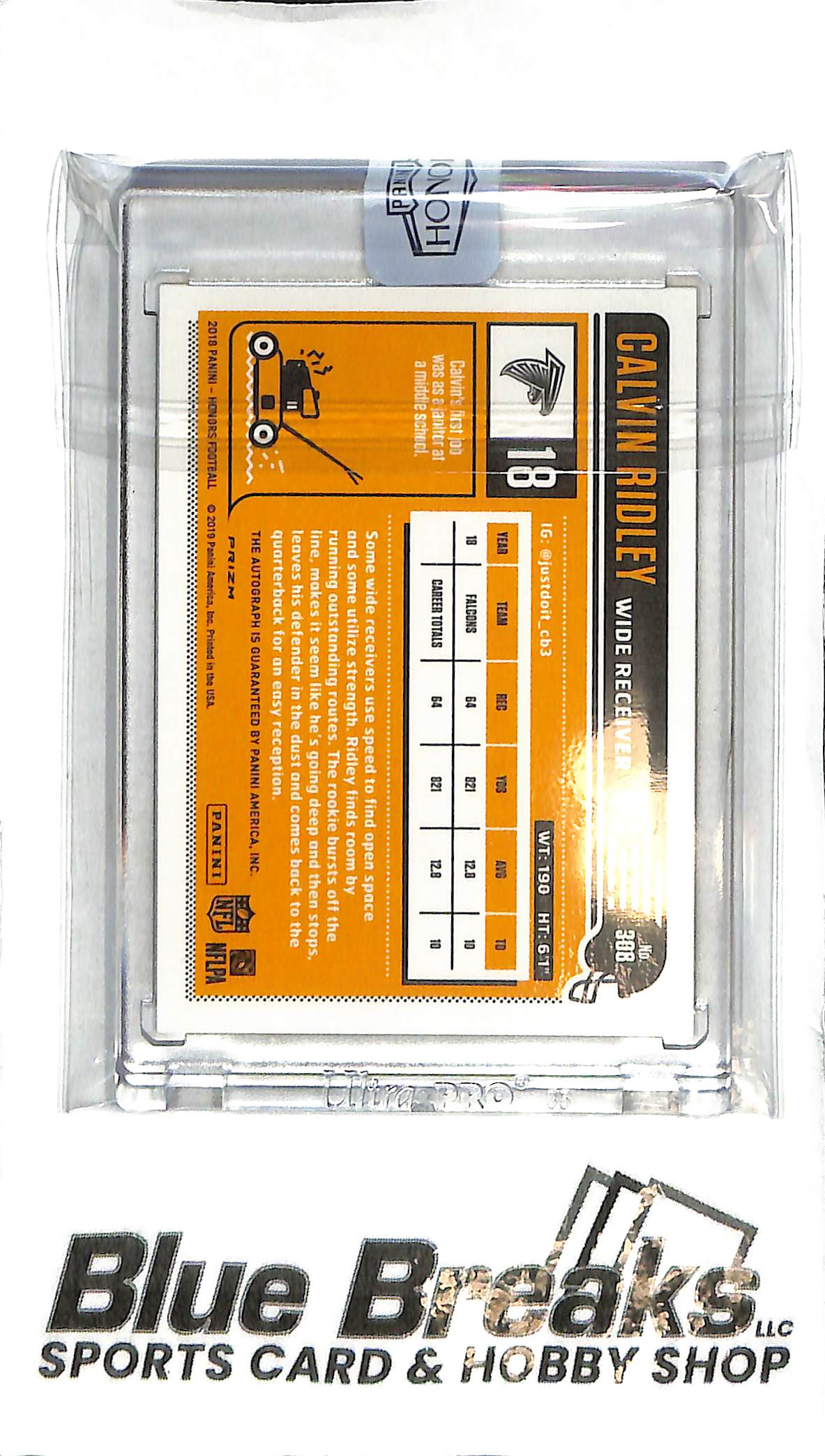 2018 Panini Honors - Calvin Ridley Auto - 13/25 - Football - Falcons - Jaguars