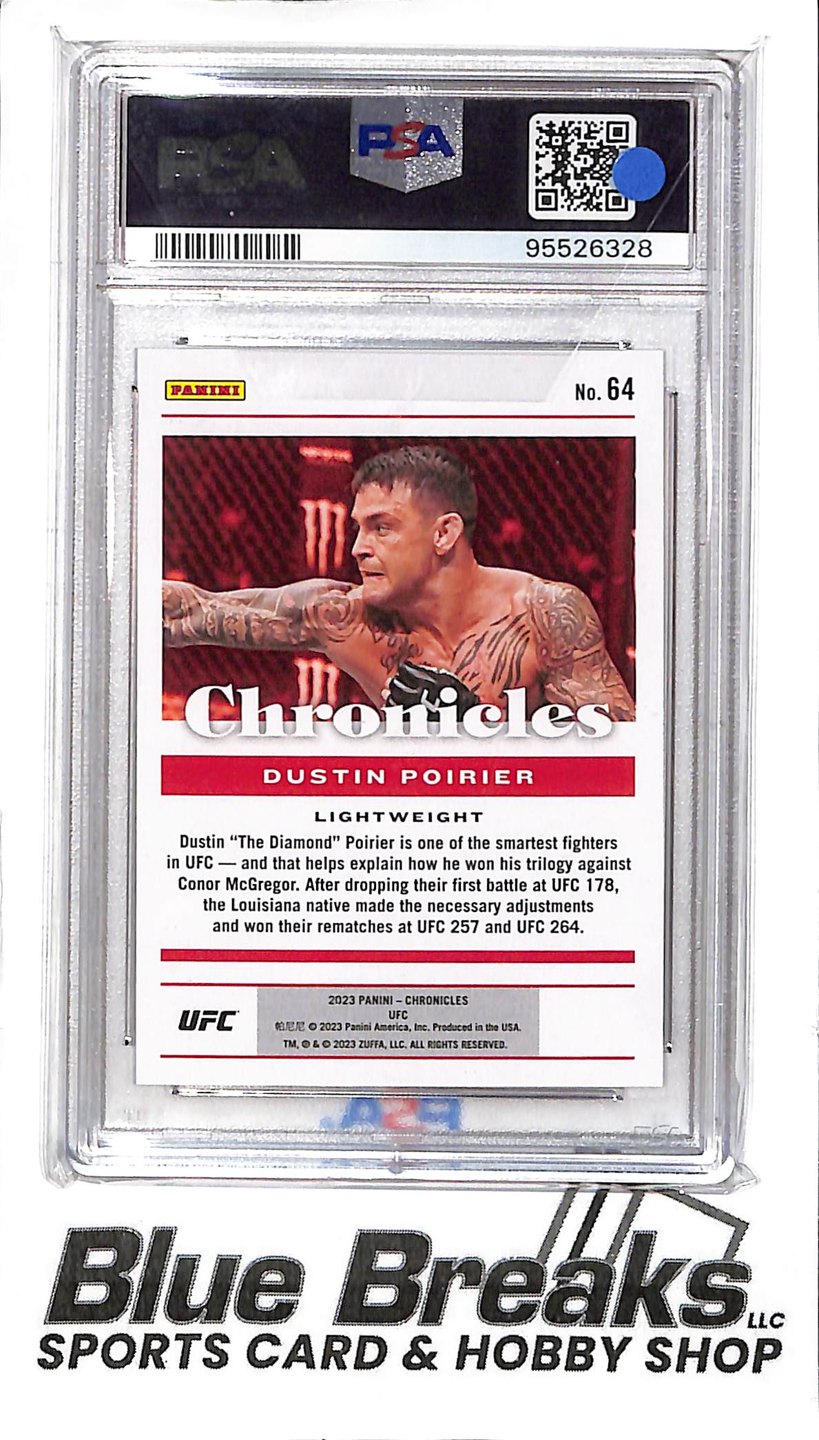 2023 Panini Chronicles - Dustin Poirier - Gold - 06/10 - #64 - UFC - PSA 9