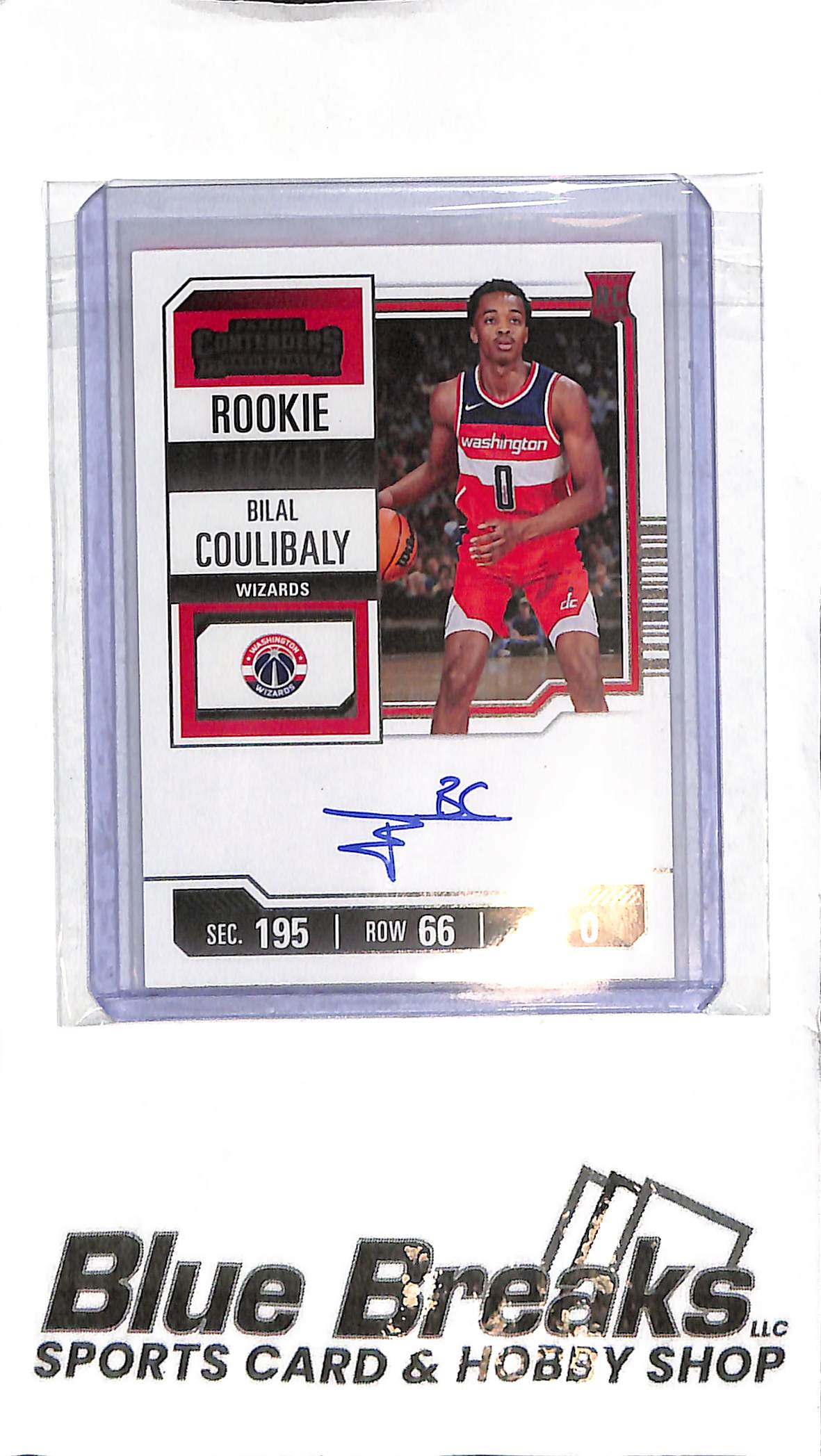 2023-24 Contenders - Bilal Coulibaly Auto - #113 - Basketball - RC - Wizards