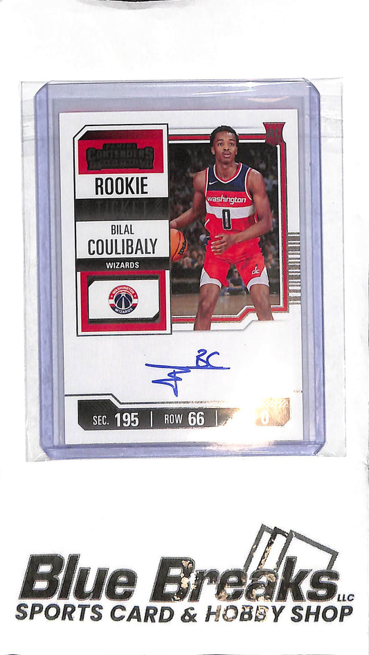 2023-24 Contenders - Bilal Coulibaly Auto - #113 - Basketball - RC - Wizards