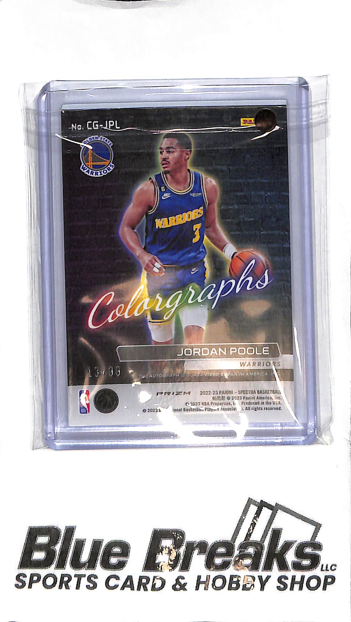 2023 Spectra - Jordan Poole Auto - CG-JPL 13/99 - Basketball - Warriors