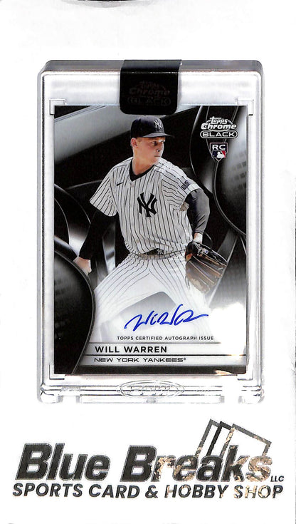 2025 Topps Chrome Black - Will Warren Auto - RC - CBA-WWA - Baseball - Yankees