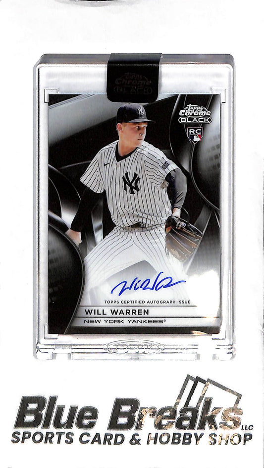 2025 Topps Chrome Black - Will Warren Auto - RC - CBA-WWA - Baseball - Yankees