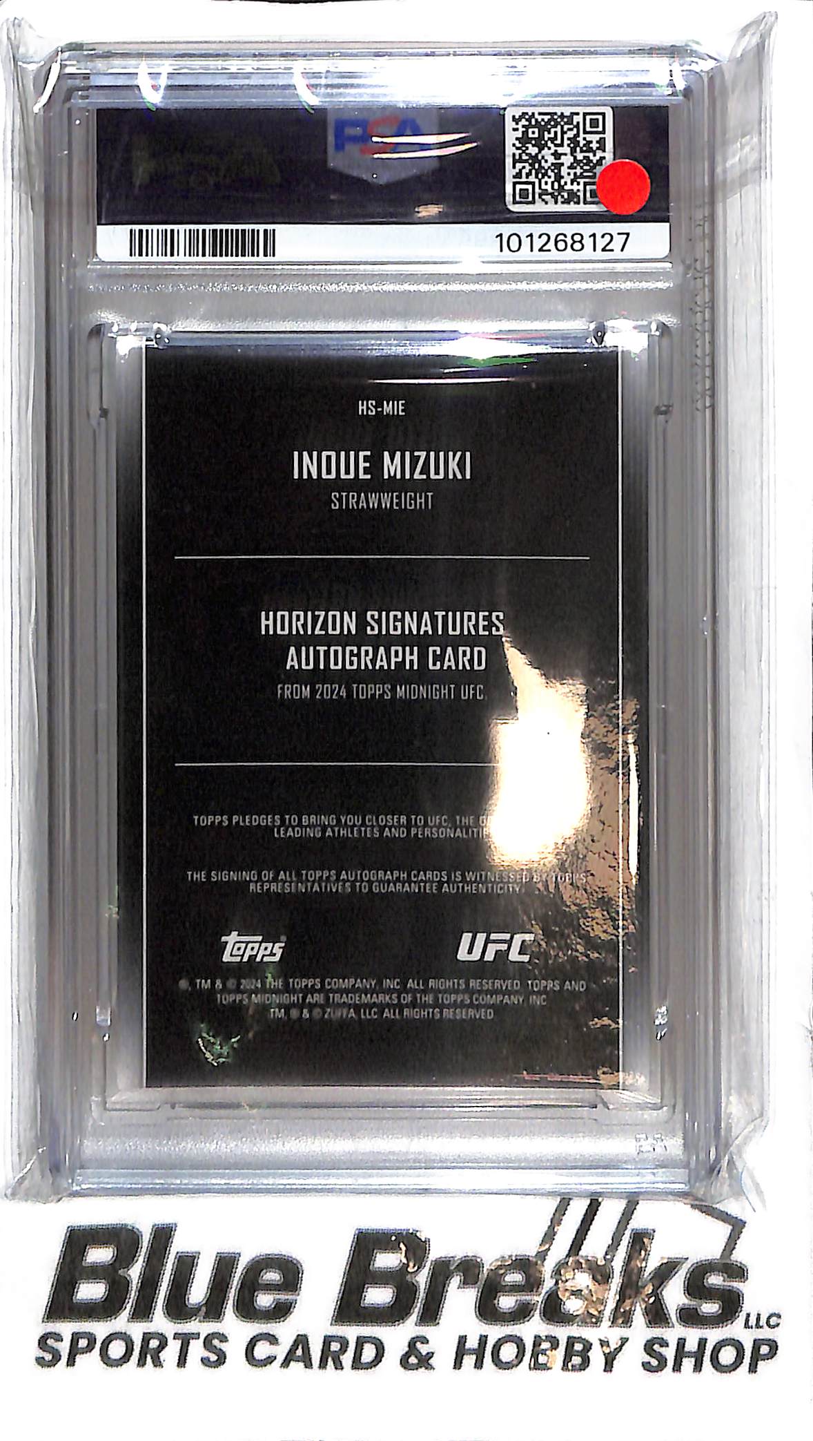 2024 Midnight - Inoue Mizuki Auto HS-MIE - Daybreak 5/5 - PSA 8 - UFC - Strawweight