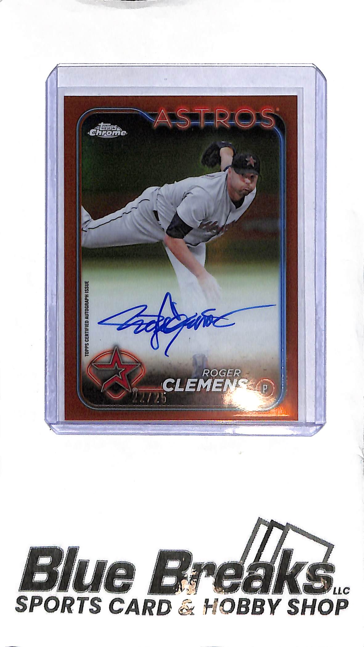 2024 Topps Chrome - Roger Clemens Auto CLA-RC - Orange 22/25 - Baseball - Astros