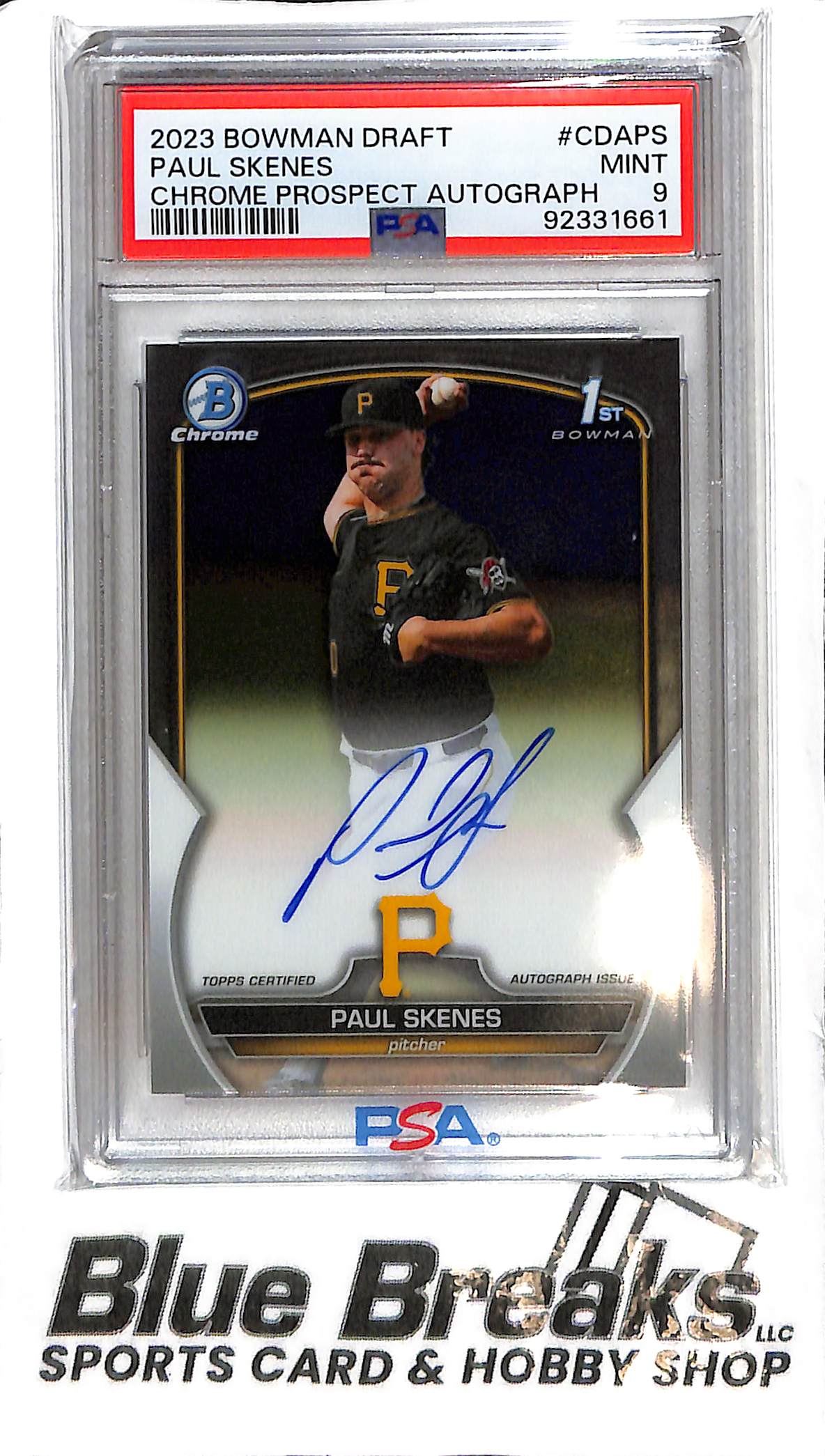 2023 Bowman Draft - Paul Skenes 1st Bowman Auto - CDA-PS - PSA 9 - Baseball - Pirates