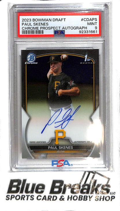2023 Bowman Draft - Paul Skenes 1st Bowman Auto - CDA-PS - PSA 9 - Baseball - Pirates
