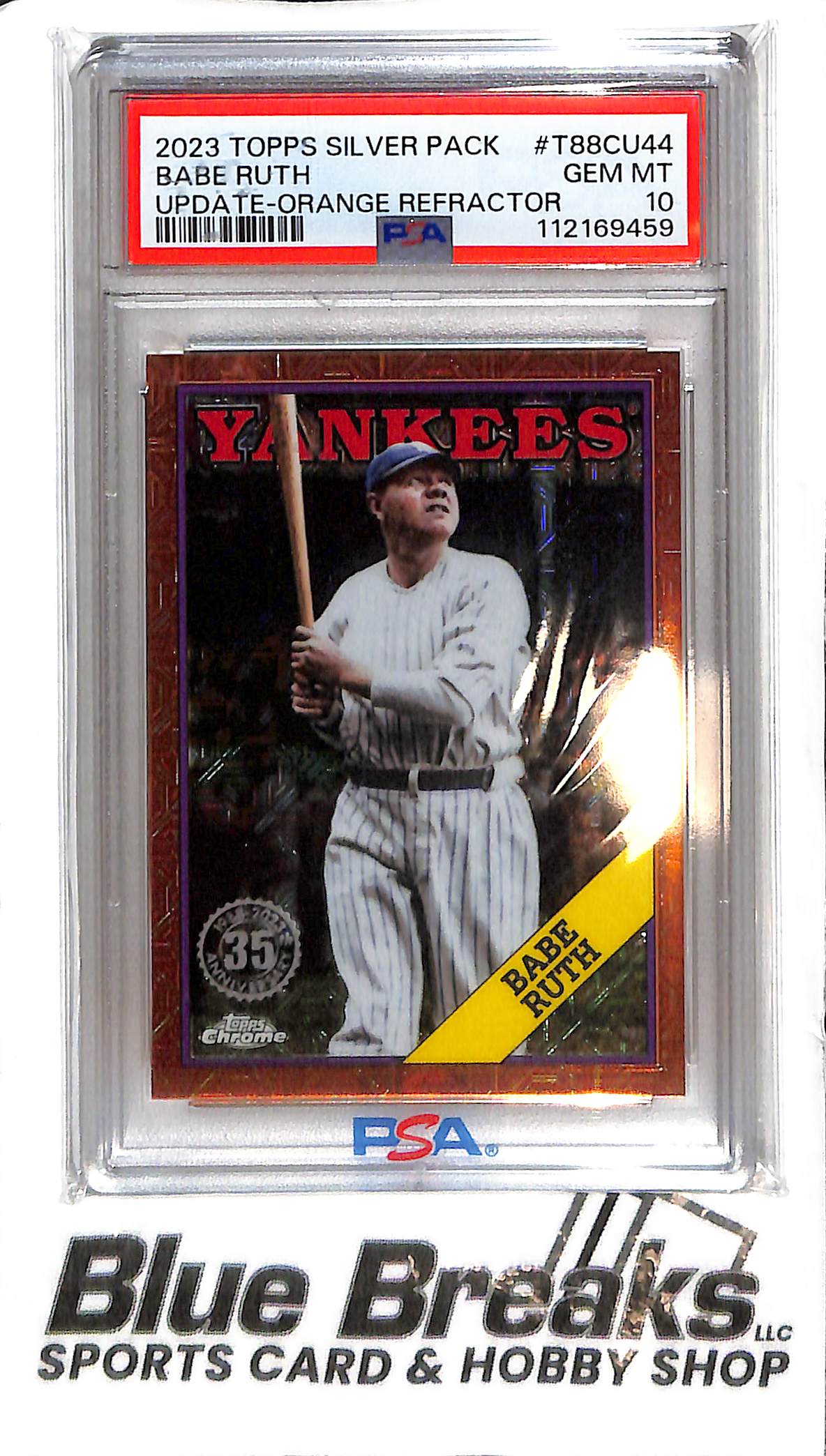 2023 Topps Silver Pack - Babe Ruth T88CU-44 - Orange 18/25 - PSA 10 - Baseball - Yankees
