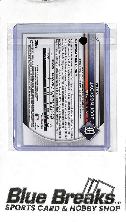 2025 Bowman - Jackson Jobe RC Auto - CRA-JO Green 33/99 - Baseball - Tigers