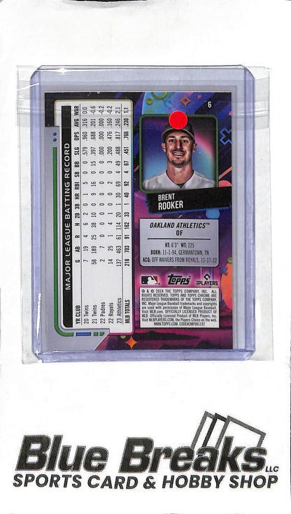 2024 Topps Chrome Cosmic - Brent Rooker #6 - Orange 23/25 - Baseball - Athletics