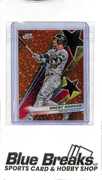 2024 Topps Chrome Cosmic - Brent Rooker Starfractor SF-78 - Orange 25/25 - Baseball - Athletics
