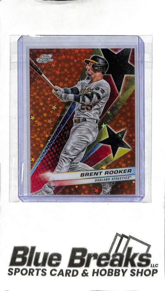 2024 Topps Chrome Cosmic - Brent Rooker Starfractor SF-78 - Orange 25/25 - Baseball - Athletics