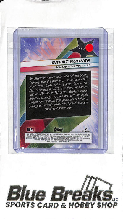 2024 Topps Chrome Cosmic - Brent Rooker Starfractor SF-78 - Orange 25/25 - Baseball - Athletics