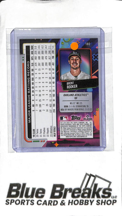 2024 Topps Chrome Cosmic - Brent Rooker #102 - Black 09/10 - Baseball - Athletics