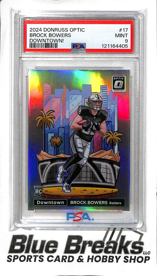2024 Panini - Donruss Optic - Downtown! - Brock Bowers - #17 - PSA 9 - football - Raiders