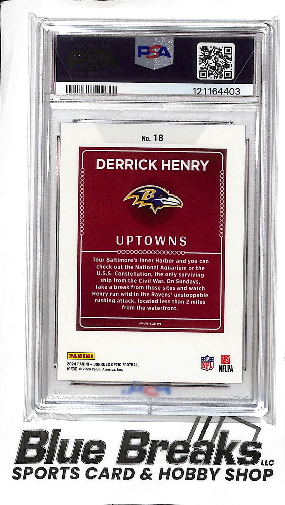 2024 Panini - Donruss Optic - Uptowns - Derrick Henry - #18 - PSA 9 - football - Ravens