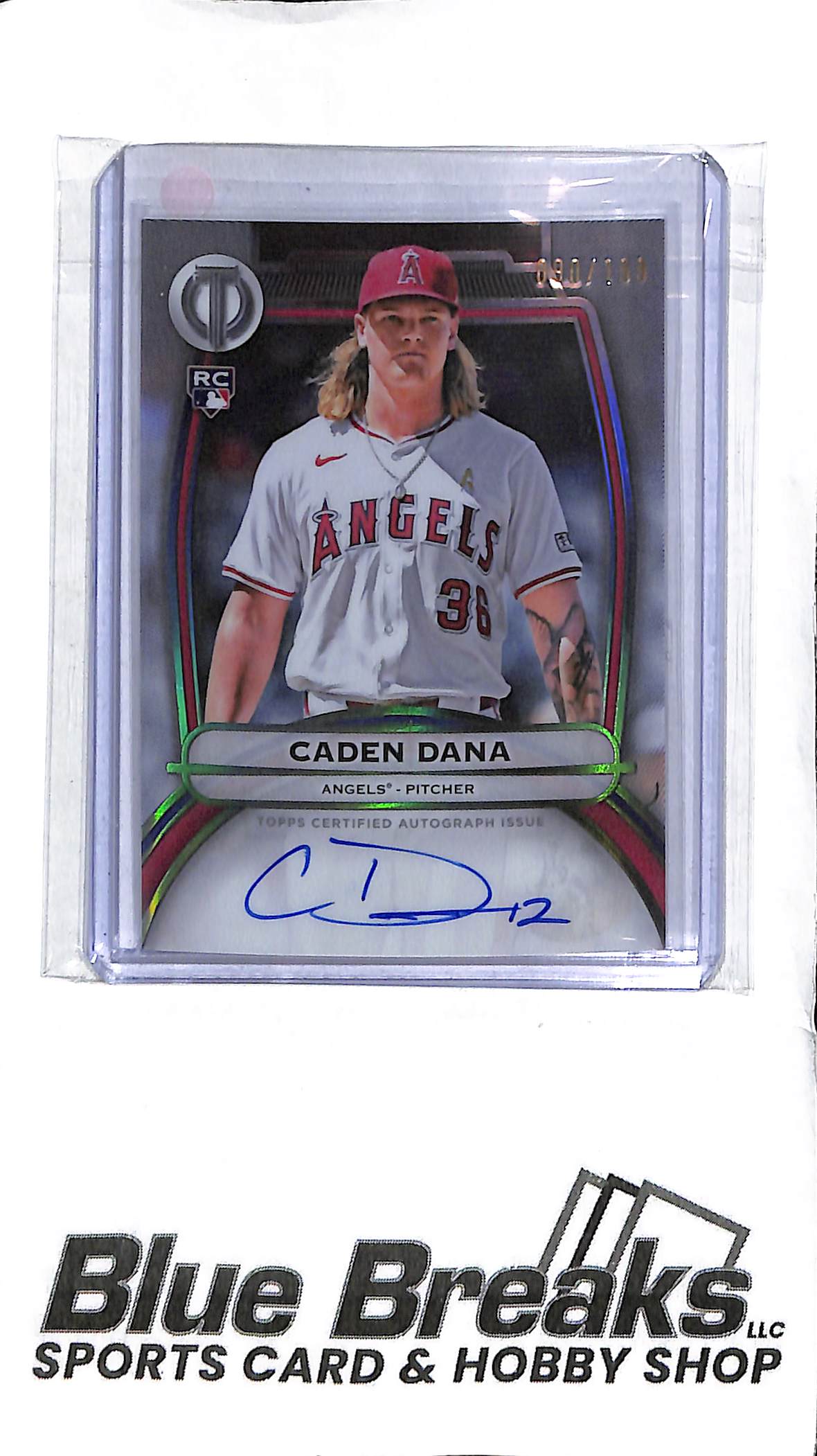 Caden Dana TA-CD - 2025 Topps Tribute - RC Auto 090/199 - Baseball - Angels