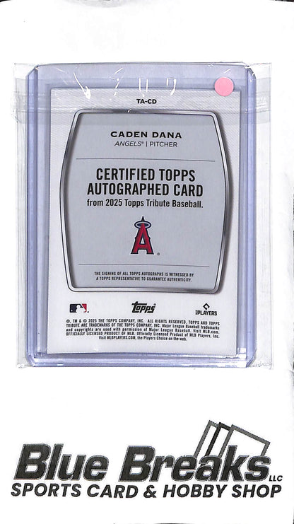 Caden Dana TA-CD - 2025 Topps Tribute - RC Auto 090/199 - Baseball - Angels