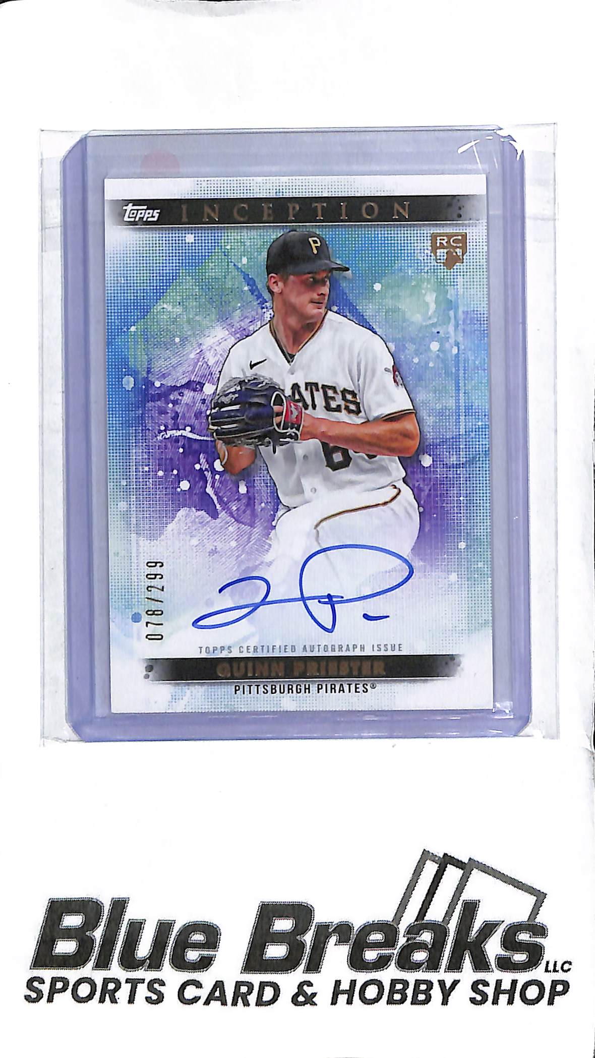 Quinn Priester BRES-QP - 2024 Topps Inception - RC Auto 078/299 - Baseball - Pirates