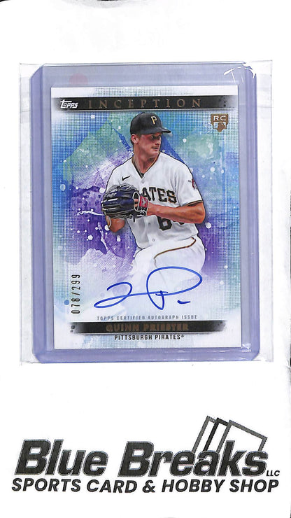 Quinn Priester BRES-QP - 2024 Topps Inception - RC Auto 078/299 - Baseball - Pirates