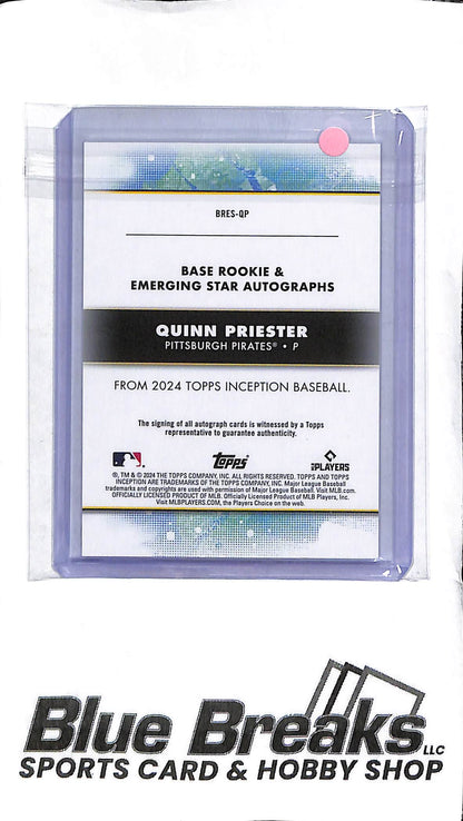 Quinn Priester BRES-QP - 2024 Topps Inception - RC Auto 078/299 - Baseball - Pirates