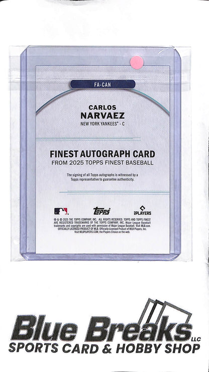 Carlos Narvaez FA-CAN - 2025 Topps Finest - RC Auto - Baseball - Yankees