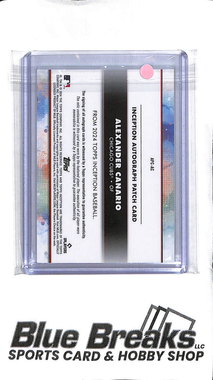 Alexander Canario APC-AC - 2024 Topps Inception - RC RPA 12/99 - Baseball - Cubs
