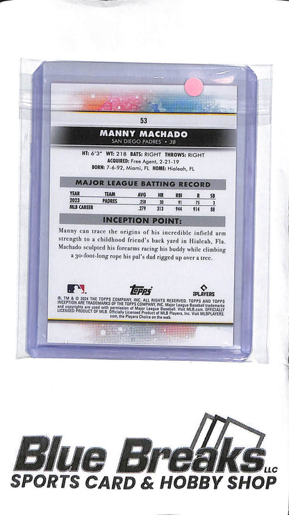 Manny Machado #53 - 2024 Topps Inception - Red 71/75 - Baseball - Padres