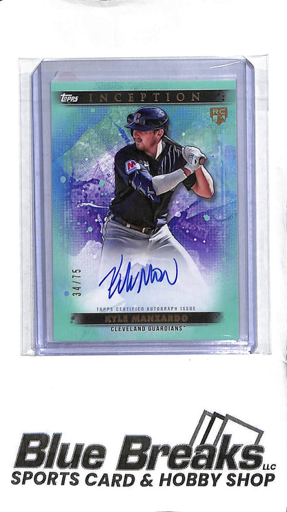 Kyle Manzardo BRES-KM - 2024 Topps Inception - RC Auto 34/75 - Baseball - Guardians