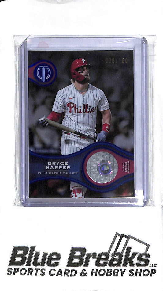 Bryce Harper SOA-BH - 2025 Topps Tribute - Relic Blue 008/150 - Baseball - Phillies