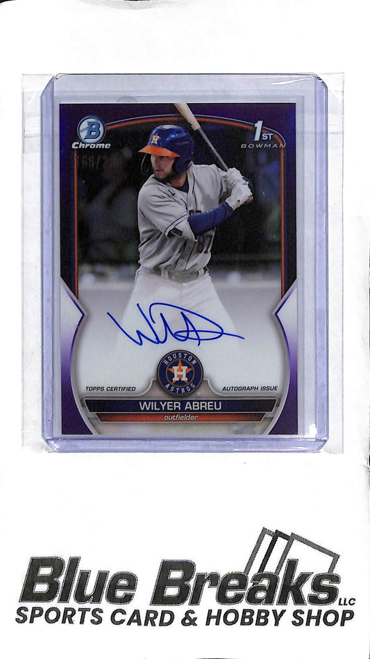 Wilyer Abreu CPA-WA - 2023 Bowman - 1st Auto - Purple 168/250 - Baseball - Astros - Red Sox