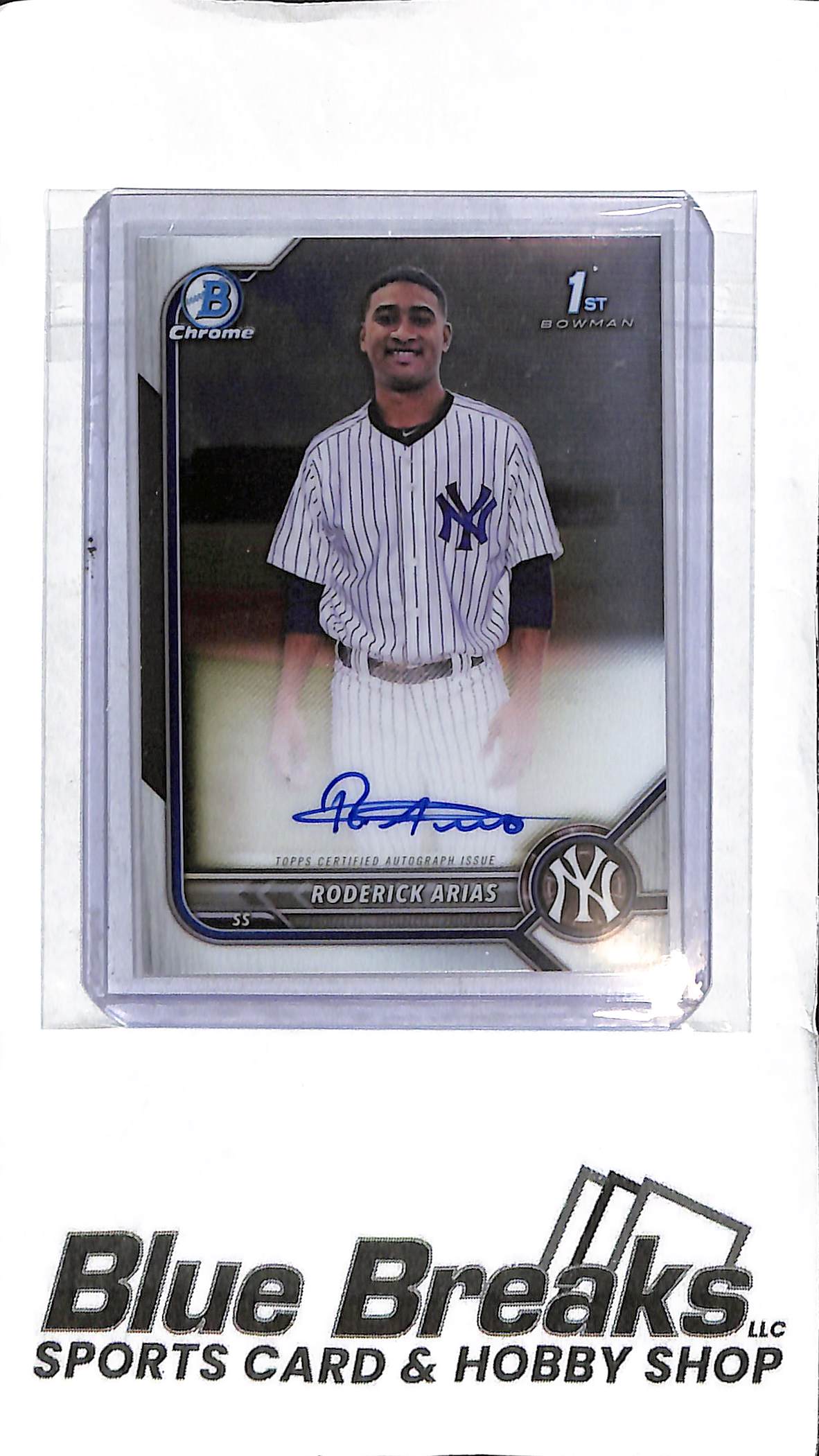Roderick Arias CPA-RA - 2022 Bowman 1st Auto - Baseball - Yankees